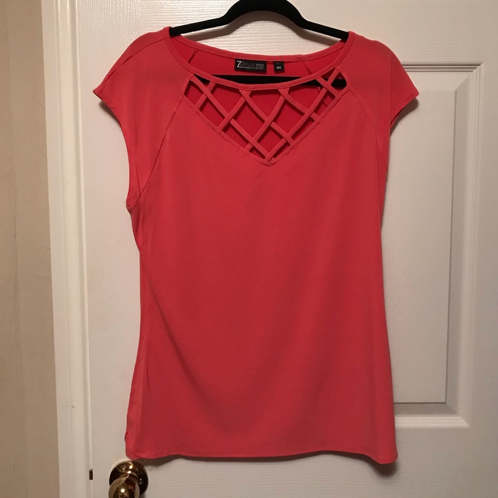 Crisscross Cutout Detail Blouse